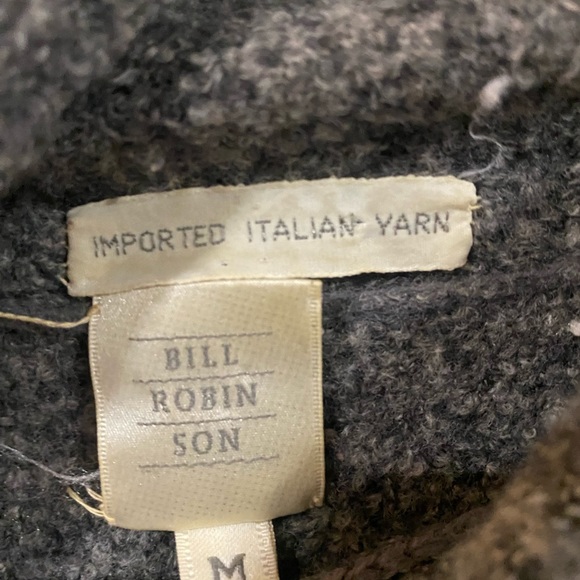 Bill Robinson Vintage Italian Wool Pullover Knit Turtleneck Sweater Medium - Picture 2 of 4